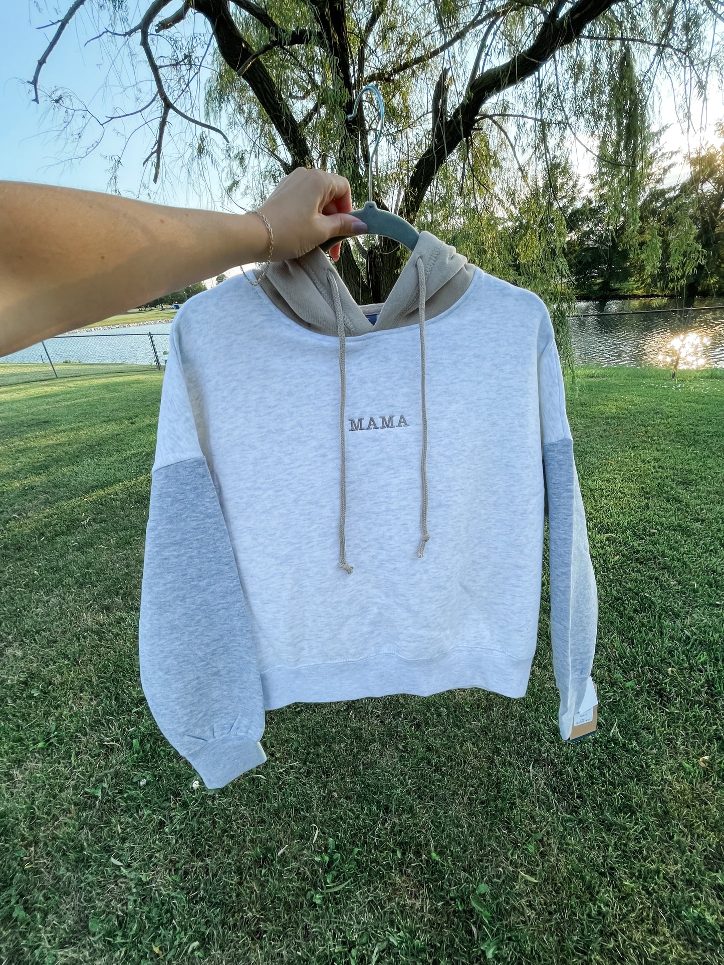 Personalized Embroidered Cropped Hoodie