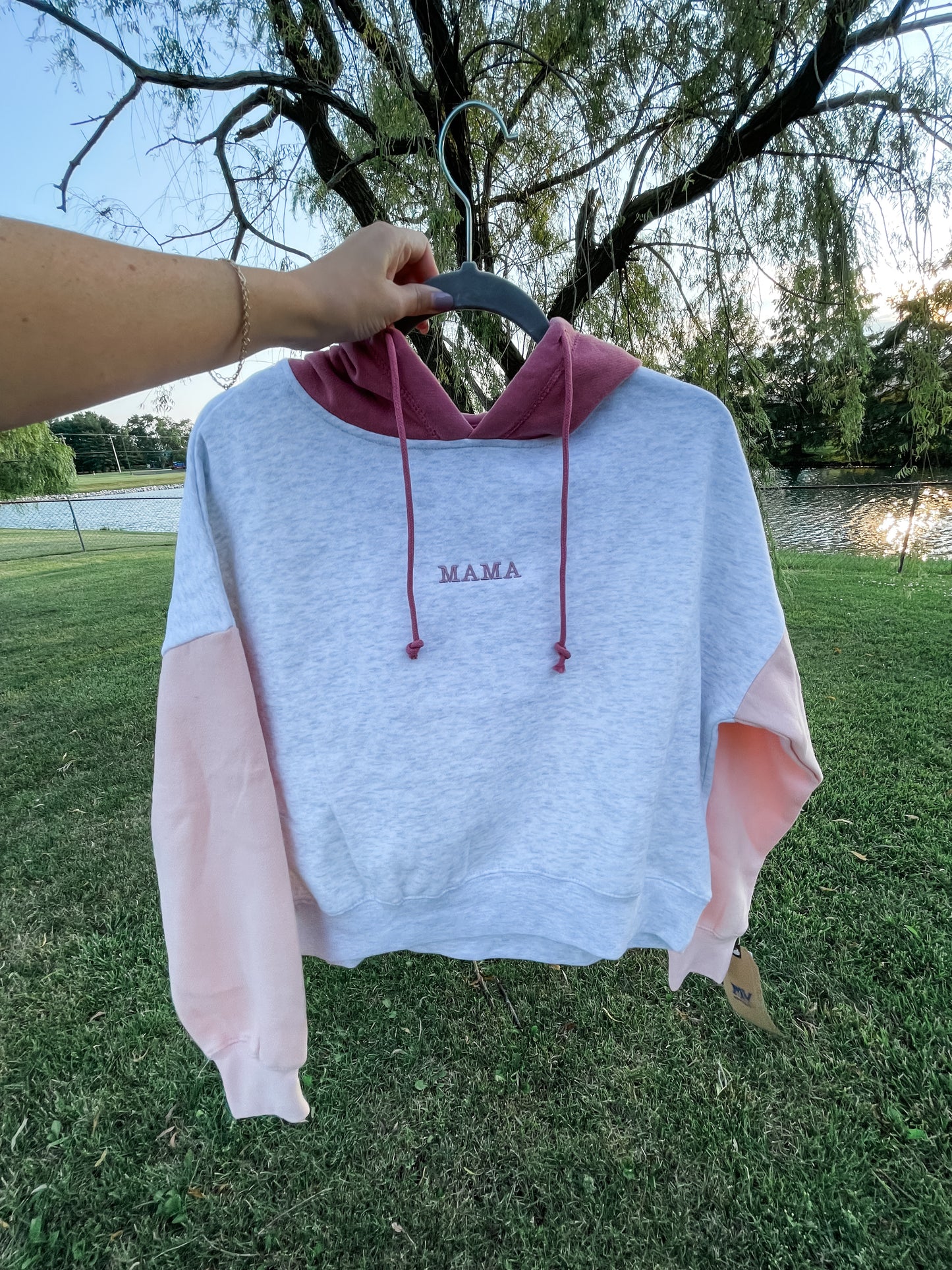 Personalized Embroidered Cropped Hoodie