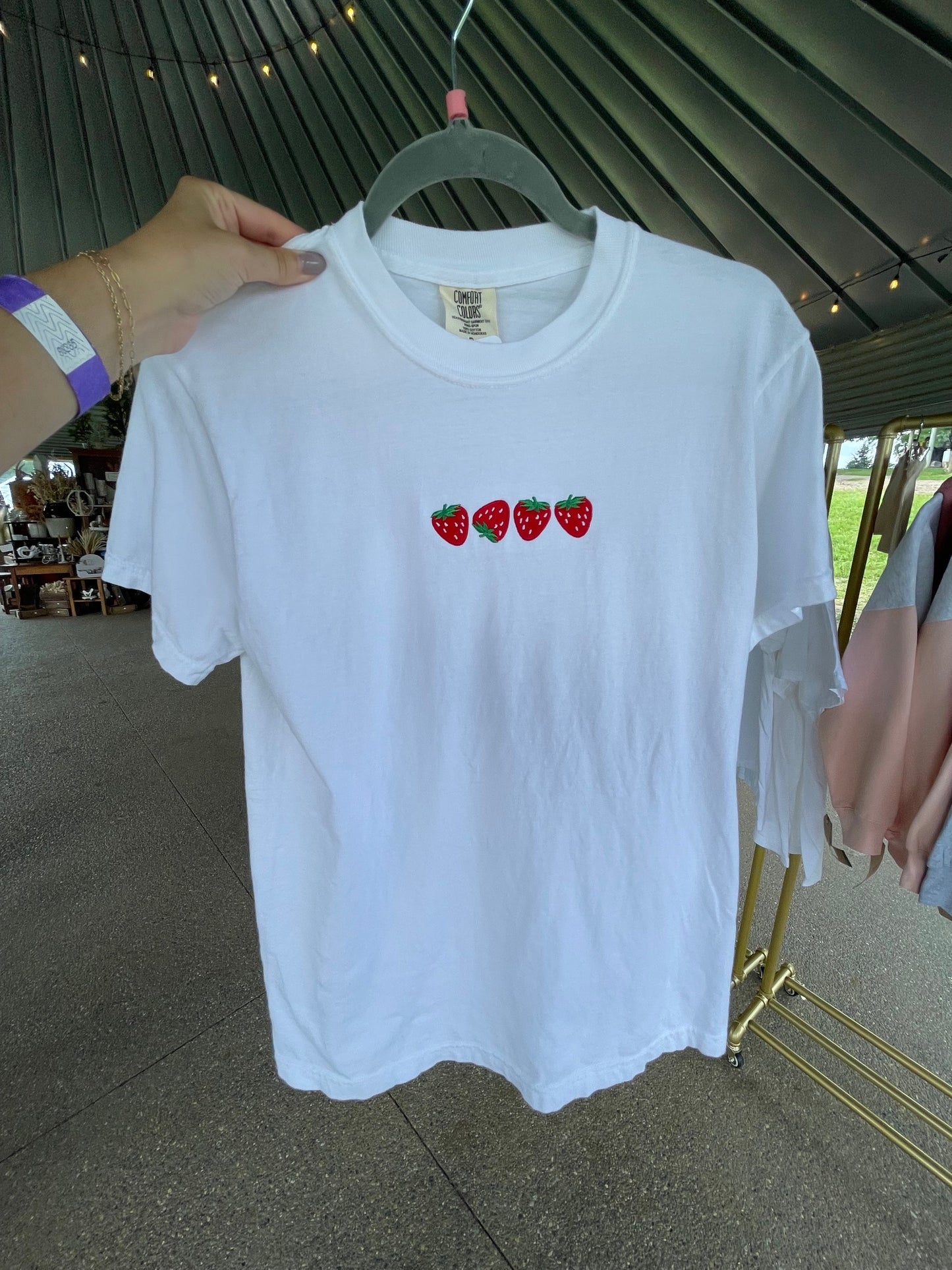 Strawberry Embroidered T-Shirt