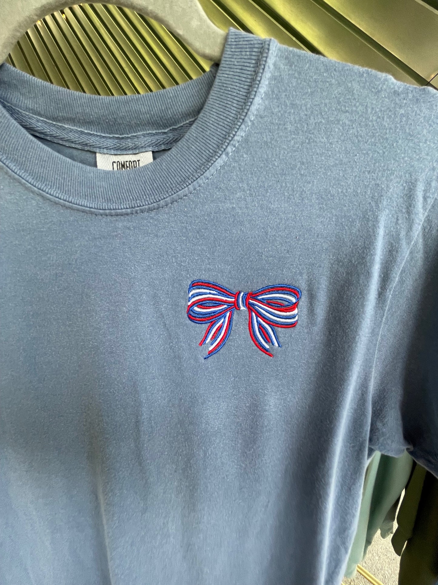 Patriotic Bow Embroidered T-Shirt