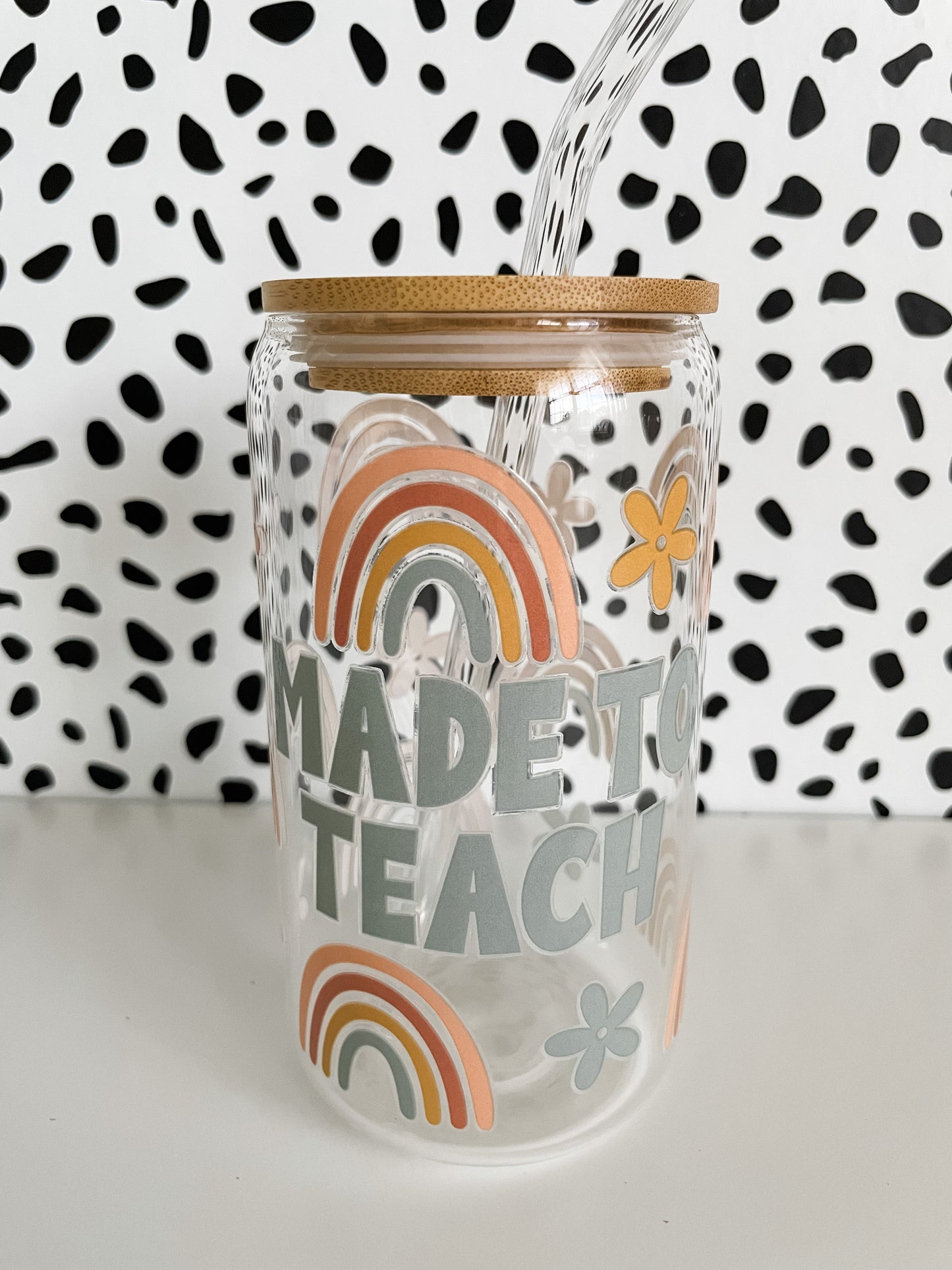 Made to Teach 16 oz Glass Can Cups