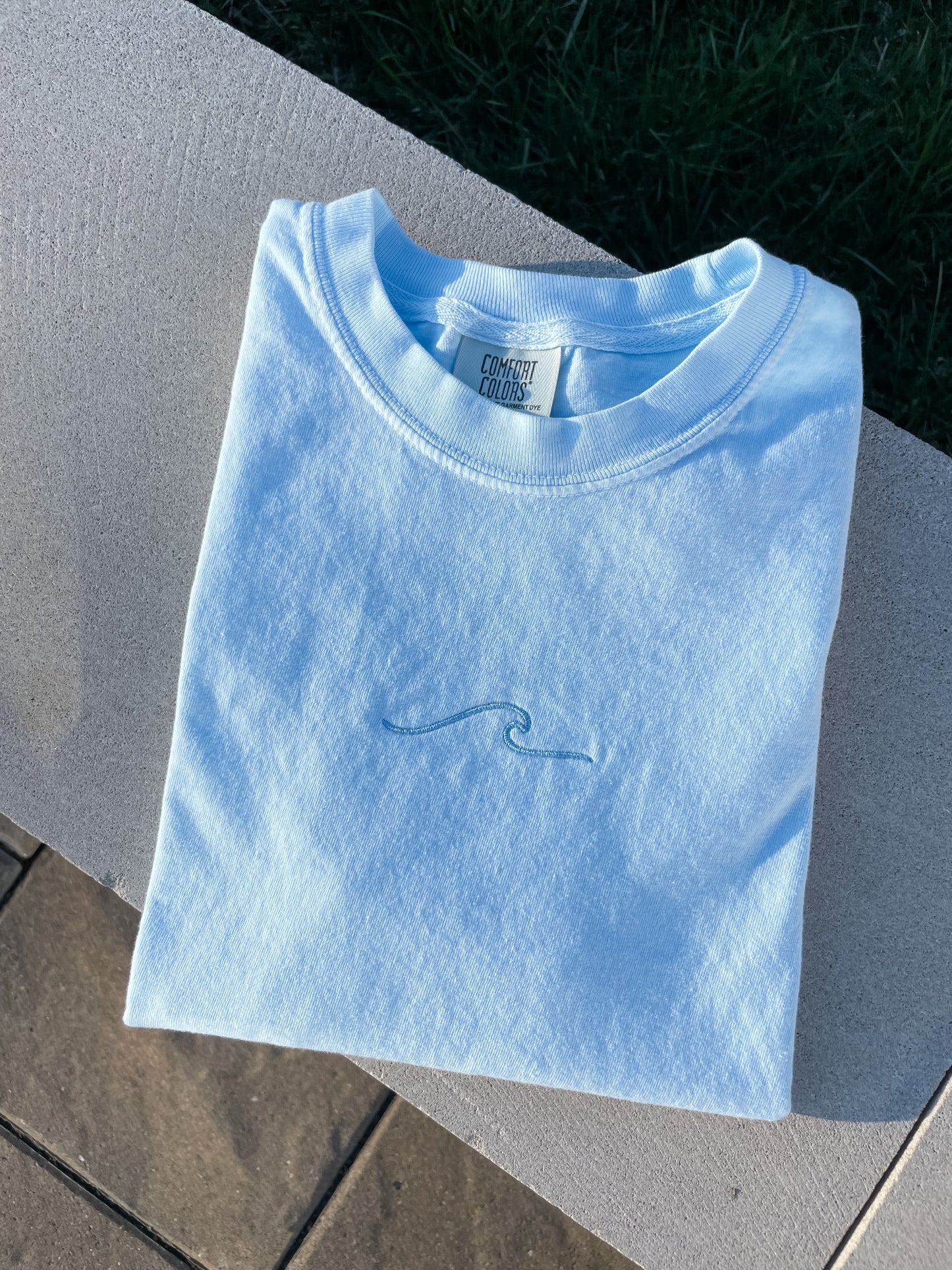 Embroidered Wave Tee