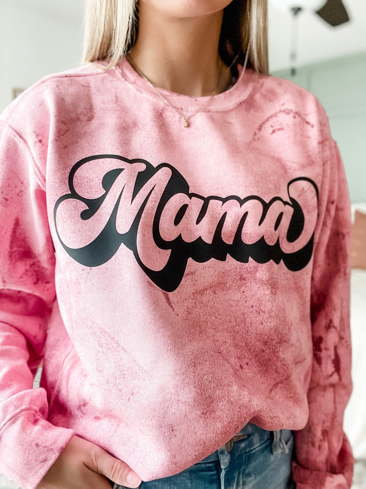 Retro Mama Colorblast Crewneck Sweatshirt