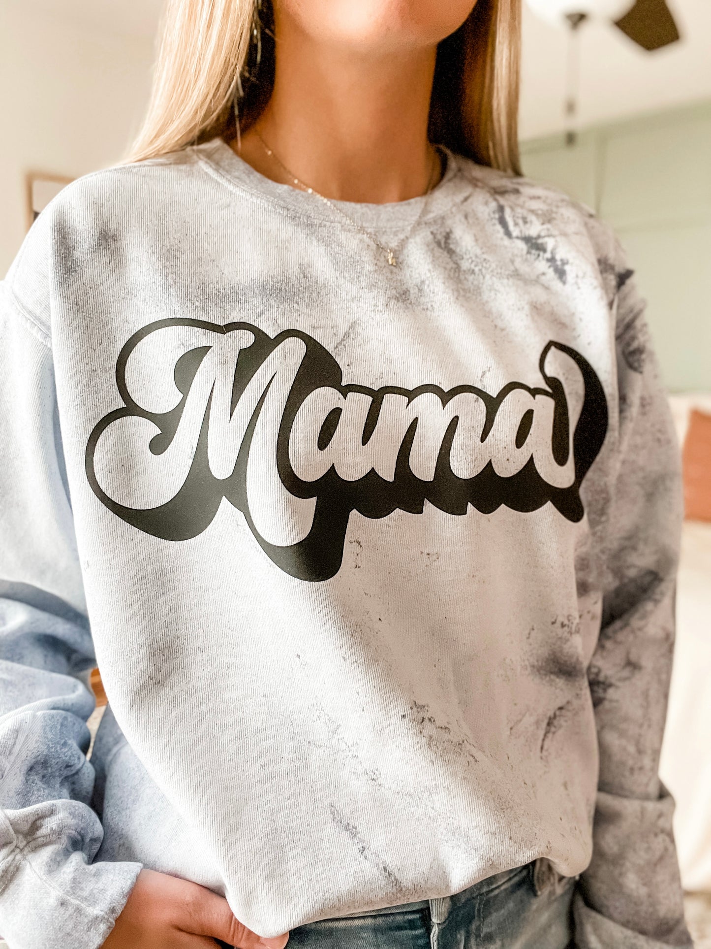 Retro Mama Colorblast Crewneck Sweatshirt