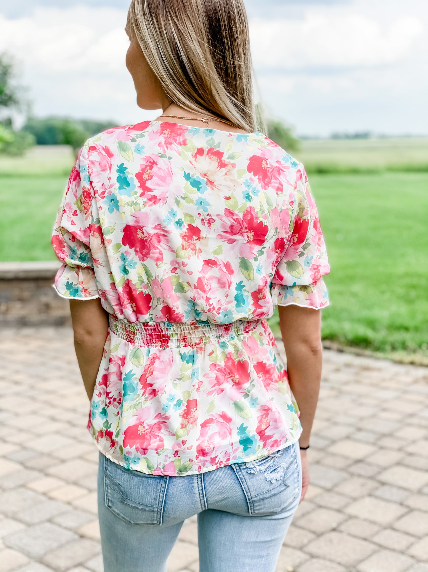 Floral Smocked Blouse