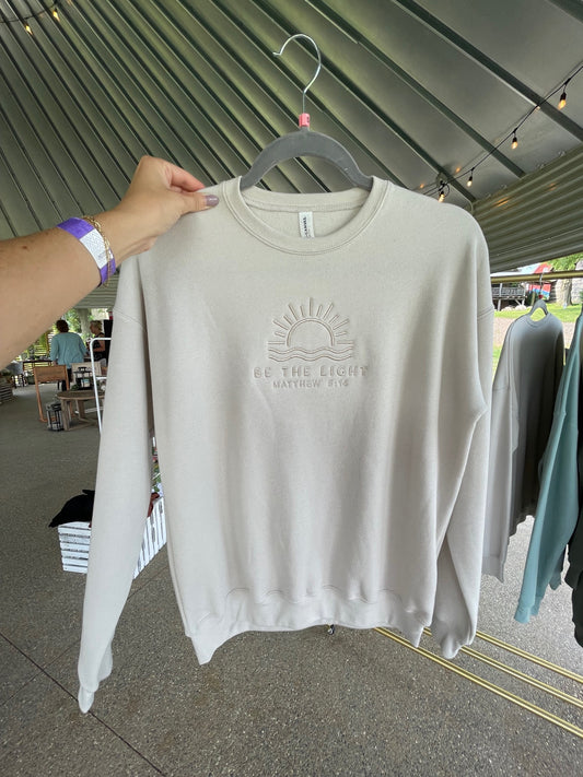 Be The Light Embroidered Crewneck Sweatshirt
