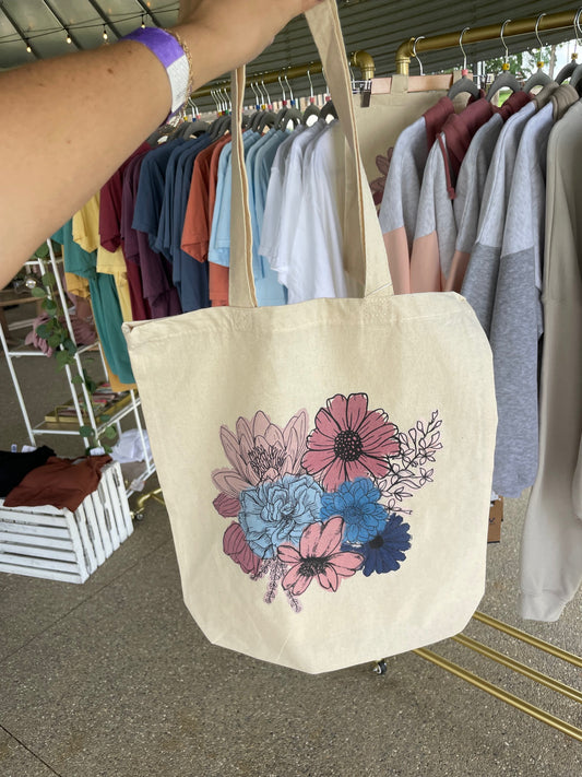 Boho Floral Tote
