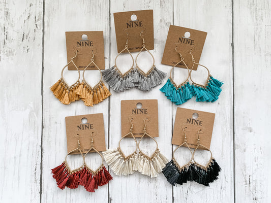 Teardrop Tassel Earrings