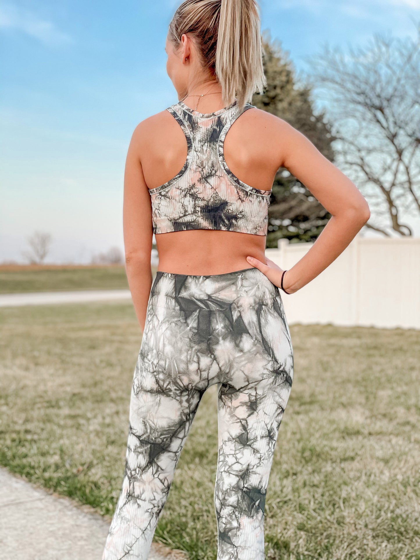 Tie-Dye Sports Bra & Leggings Set