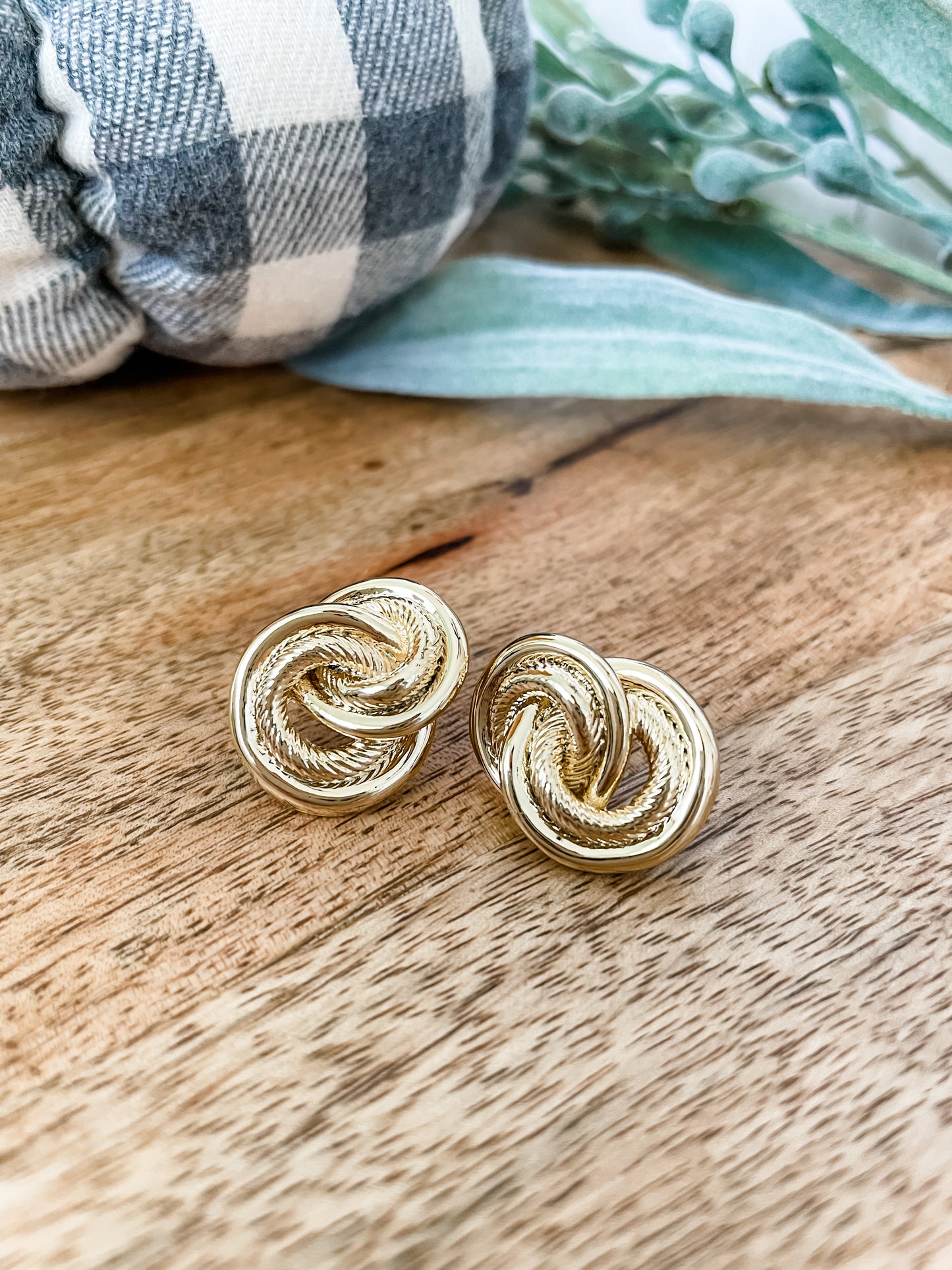Gold Knot Earrings