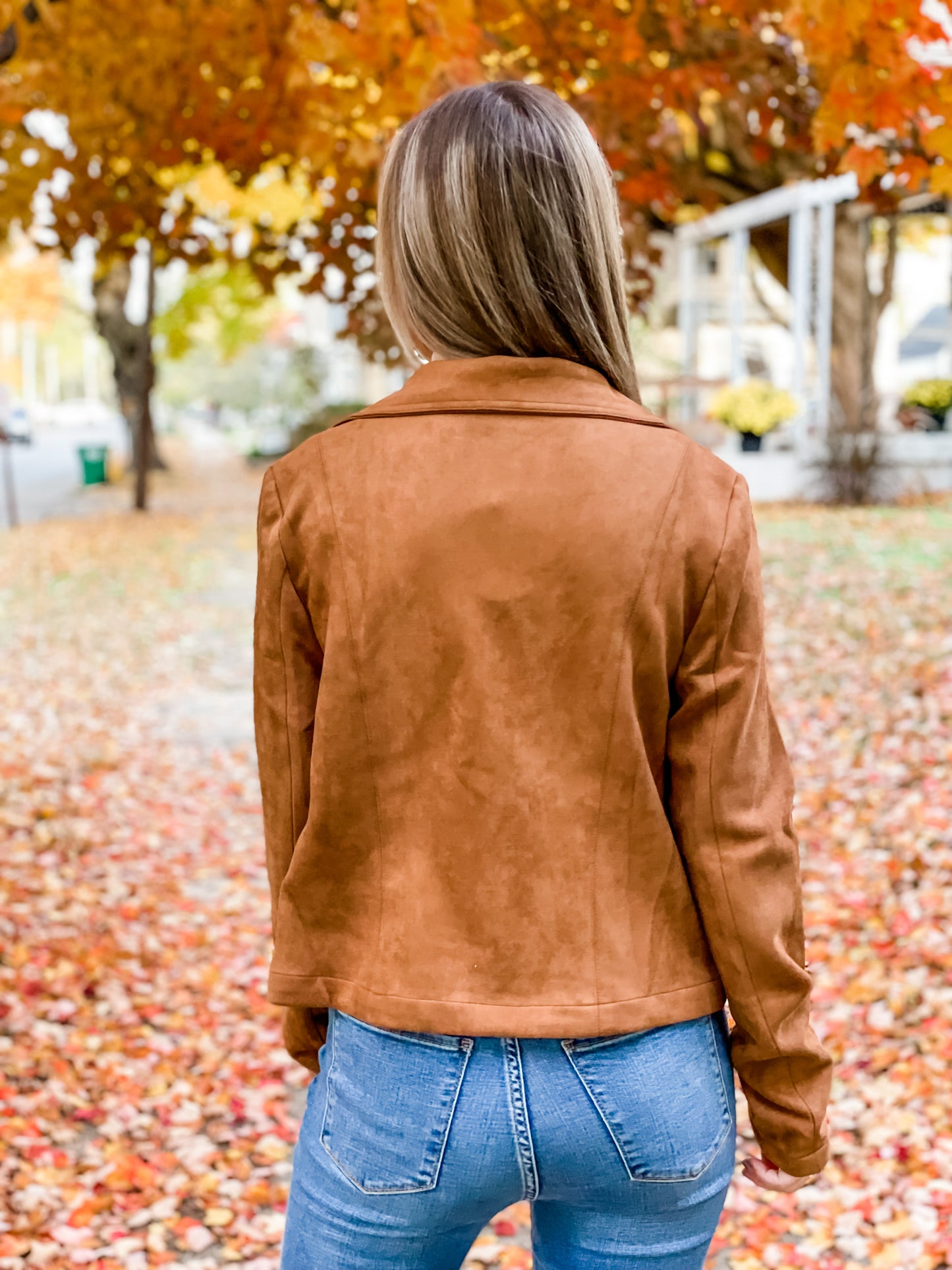 Camel Suede Moto Jacket
